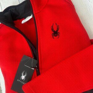 nwt SPYDER waterproof fleece quarter zip jacket sweatshirt s mens